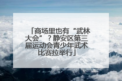 商场里也有“武林大会”？静安区第三届运动会青少年武术比赛拉举行