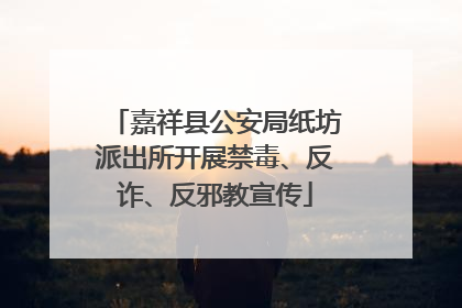 嘉祥县公安局纸坊派出所开展禁毒、反诈、反邪教宣传