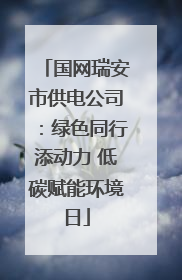 国网瑞安市供电公司：绿色同行添动力 低碳赋能环境日