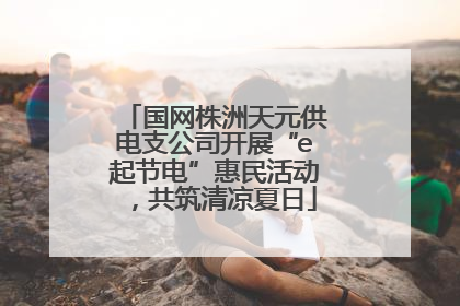 国网株洲天元供电支公司开展“e起节电”惠民活动，共筑清凉夏日