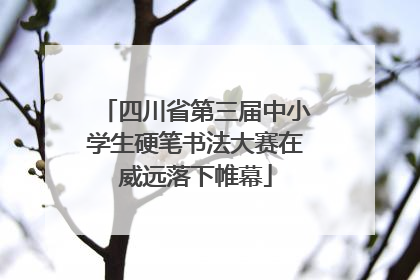 四川省第三届中小学生硬笔书法大赛在威远落下帷幕