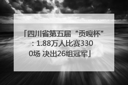 四川省第五届“贡嘎杯”：1.88万人比赛3300场 决出26组冠军