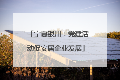 宁夏银川：党建活动促安居企业发展