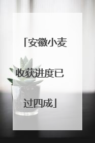 安徽小麦收获进度已过四成