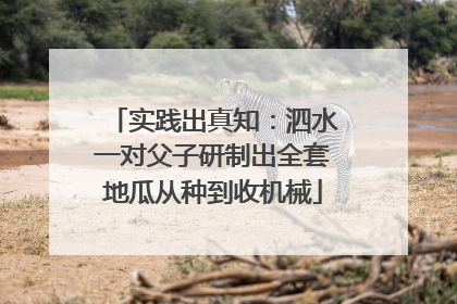 实践出真知：泗水一对父子研制出全套地瓜从种到收机械