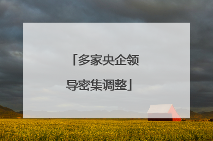 多家央企领导密集调整