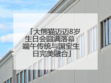 大熊猫迈迈8岁生日会圆满落幕 端午传统与国宝生日完美融合
