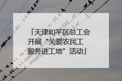 天津和平区总工会开展“关爱农民工 服务进工地”活动