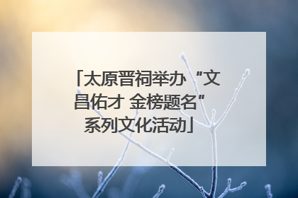 太原晋祠举办“文昌佑才 金榜题名”系列文化活动