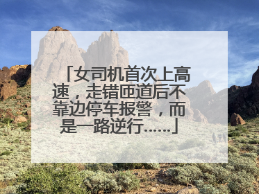 女司机首次上高速，走错匝道后不靠边停车报警，而是一路逆行……