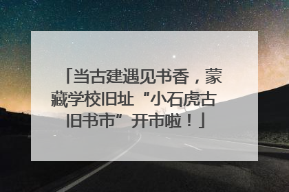 当古建遇见书香，蒙藏学校旧址“小石虎古旧书市”开市啦！