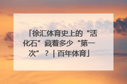 徐汇体育史上的“活化石”藏着多少“第一次”？｜百年体育