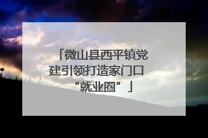 微山县西平镇党建引领打造家门口“就业圈”