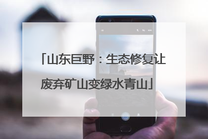 山东巨野：生态修复让废弃矿山变绿水青山