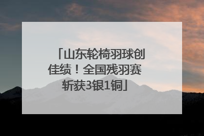 山东轮椅羽球创佳绩！全国残羽赛斩获3银1铜