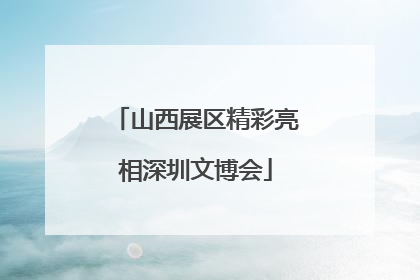 山西展区精彩亮相深圳文博会