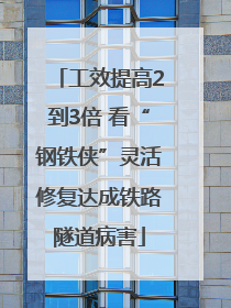 工效提高2到3倍 看“钢铁侠”灵活修复达成铁路隧道病害