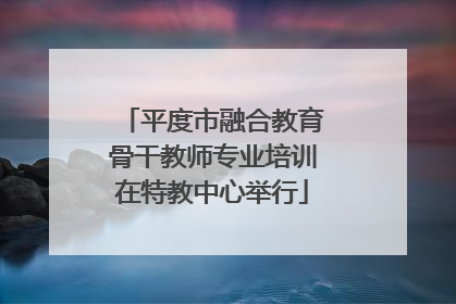 平度市融合教育骨干教师专业培训在特教中心举行