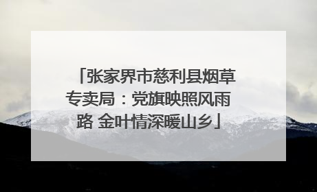 张家界市慈利县烟草专卖局：党旗映照风雨路 金叶情深暖山乡