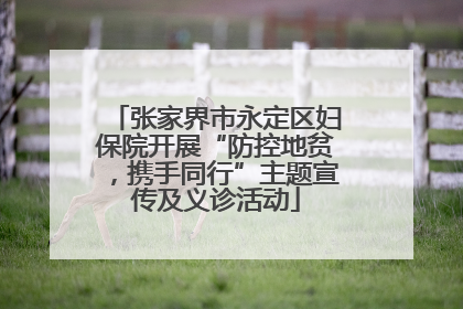 张家界市永定区妇保院开展“防控地贫，携手同行”主题宣传及义诊活动