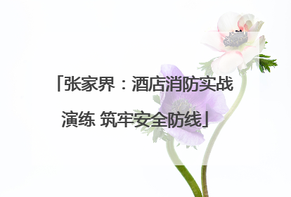 张家界：酒店消防实战演练 筑牢安全防线