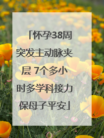 怀孕38周突发主动脉夹层 7个多小时多学科接力保母子平安