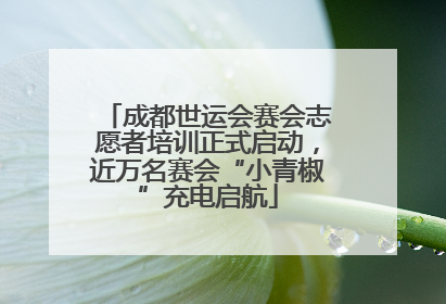 成都世运会赛会志愿者培训正式启动，近万名赛会“小青椒”充电启航