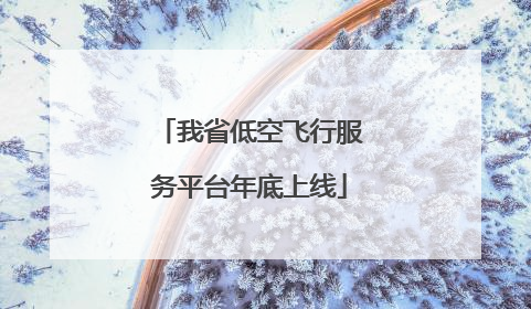 我省低空飞行服务平台年底上线