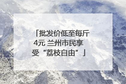 批发价低至每斤4元 兰州市民享受“荔枝自由”