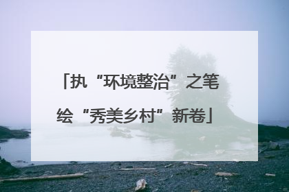 执“环境整治”之笔 绘“秀美乡村”新卷