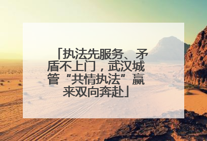执法先服务、矛盾不上门，武汉城管“共情执法”赢来双向奔赴