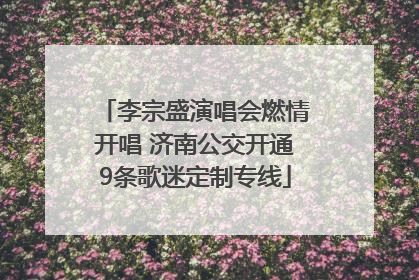 李宗盛演唱会燃情开唱 济南公交开通9条歌迷定制专线
