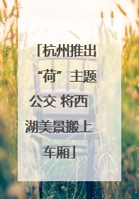 杭州推出“荷”主题公交 将西湖美景搬上车厢