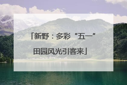 新野：多彩“五一” 田园风光引客来
