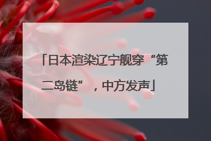 日本渲染辽宁舰穿“第二岛链”，中方发声