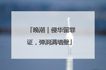 晚潮｜侵华留罪证，弹洞满墙壁
