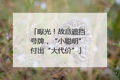 曝光！故意遮挡号牌，“小聪明”付出“大代价”