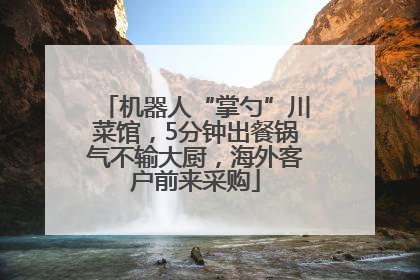 机器人“掌勺”川菜馆，5分钟出餐锅气不输大厨，海外客户前来采购
