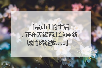 最chill的生活，正在无锡西北这座新城悄然绽放……