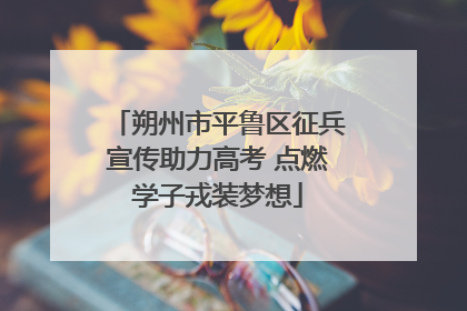 朔州市平鲁区征兵宣传助力高考 点燃学子戎装梦想
