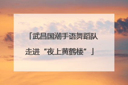 武昌国潮手语舞蹈队走进“夜上黄鹤楼”