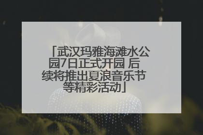 武汉玛雅海滩水公园7日正式开园 后续将推出夏浪音乐节等精彩活动