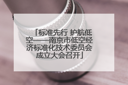 标准先行 护航低空——南京市低空经济标准化技术委员会成立大会召开