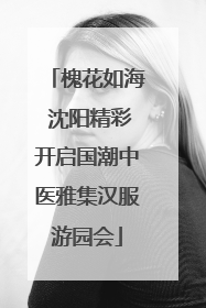槐花如海 沈阳精彩开启国潮中医雅集汉服游园会