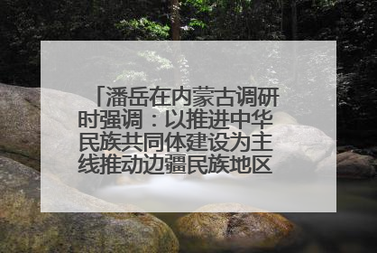 潘岳在内蒙古调研时强调：以推进中华民族共同体建设为主线推动边疆民族地区高质量发展