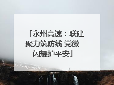 永州高速：联建聚力筑防线 党徽闪耀护平安