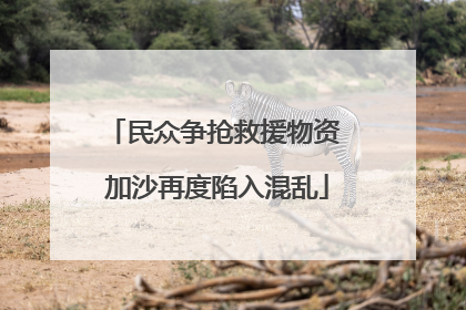 民众争抢救援物资 加沙再度陷入混乱