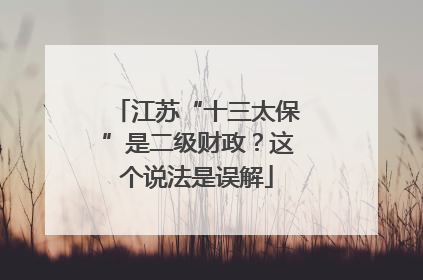 江苏“十三太保”是二级财政？这个说法是误解
