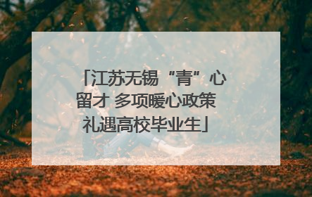 江苏无锡“青”心留才 多项暖心政策礼遇高校毕业生