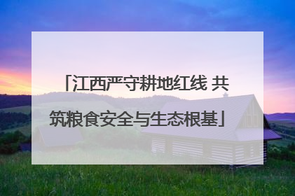 江西严守耕地红线 共筑粮食安全与生态根基